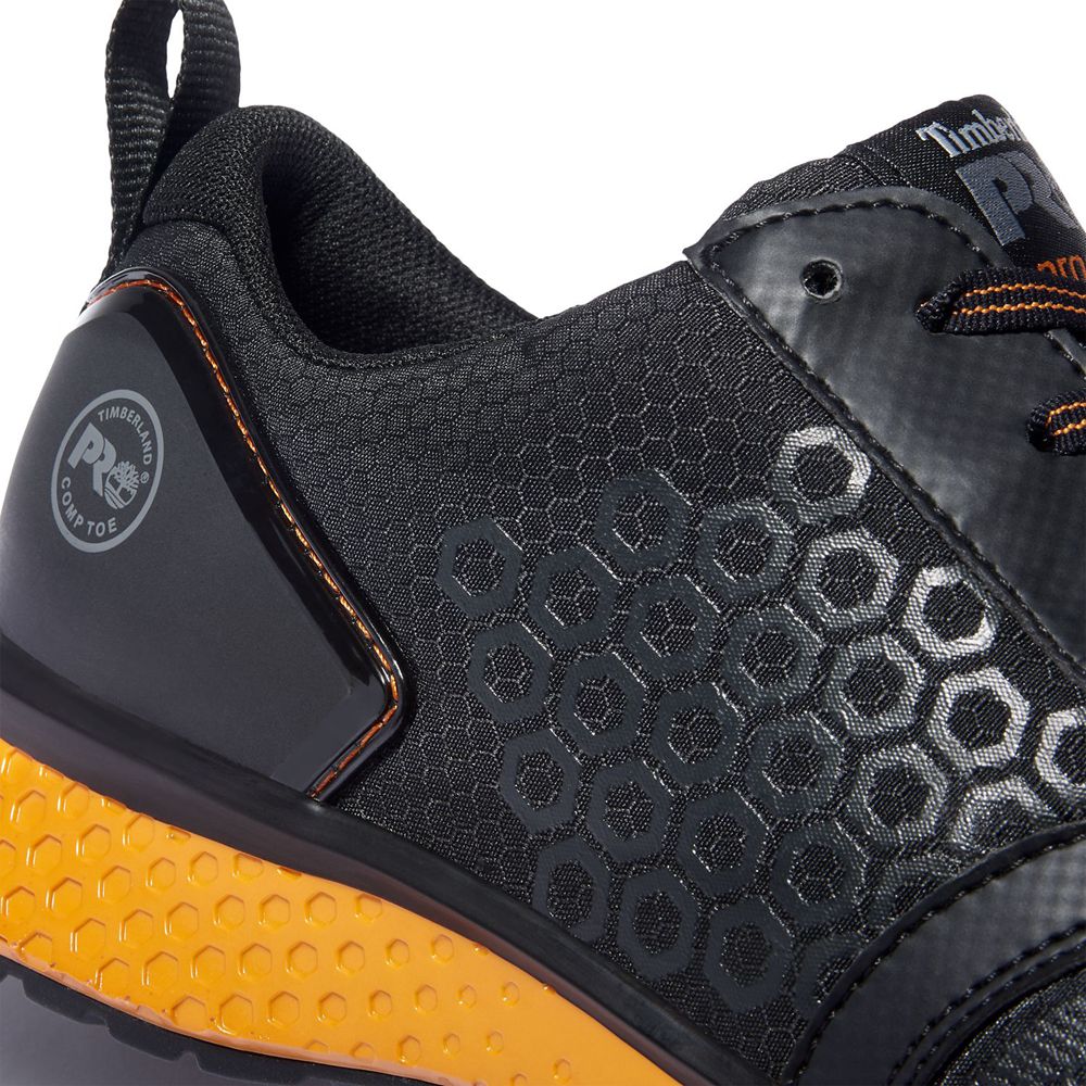 Zapatos De Seguridad Timberland Hombre Pro® Reaxion Comp Toe Negras/Naranjas - Chile PWZ-865972